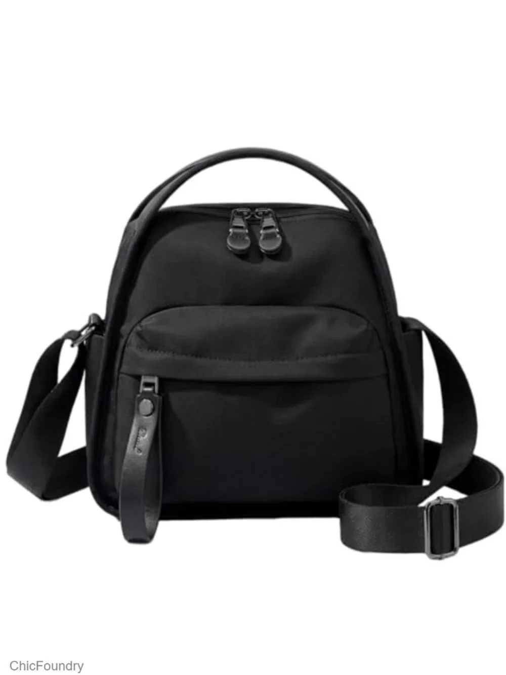 Nylon Crossbody Bag for Women, Adjustable Strap, Travel Purse with Pockets